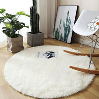 Thumbnail for White Rainbow Round Carpet for Kids Rugs Soft Decor Living Room