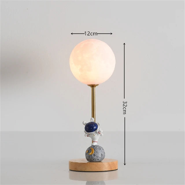 Kids Girls Astronaut Moon Lighting LED Bedroom Bedside Romantic lamp