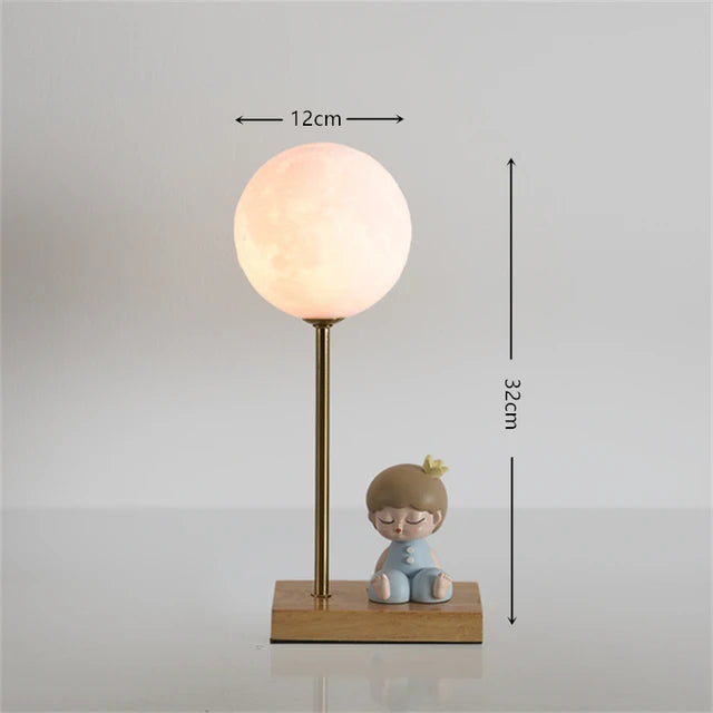 Kids Girls Astronaut Moon Lighting LED Bedroom Bedside Romantic lamp