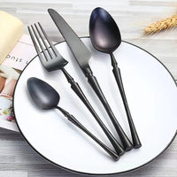 Thumbnail for European Gold Silver Stainless Steel 24pcs/lot Cutlery Table Dinnerware