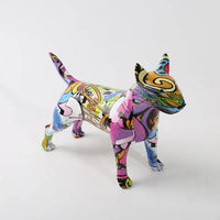 Thumbnail for Graffiti Bullterrier Painted Sculptures and Statues Office Decor Resin Crafts