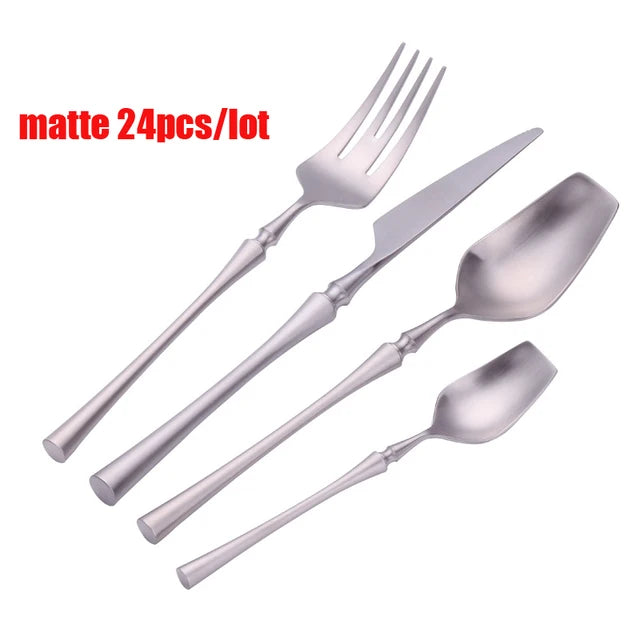 Western Stainless Steel Grade 304 Cutlery Set 24 Pcs Dinnerware