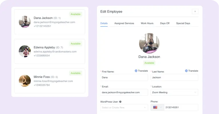 Multiple employees